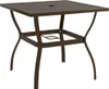 vidaXL Gartentisch Braun 81,5x81,5x72 cm Stahl - Produktbild-Vorschau 2