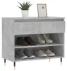 vidaXL Schuhregal Betongrau 70x36x60 cm Holzwerkstoff Produktbild-Vorschau 3