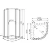 Kerra Madera Str80x80 Duschkabine mit Duschwanne (16cm), Produktbild-Vorschau 3