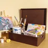 Creative Deco XL Bruine Houten Doos met Deksel Opbergdoos, Productafbeelding-voorbeeld 2