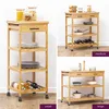 Küchenwagen mit Schubladen aus 108x60x90 cm Five® - Holz - Produktbild-Vorschau 3