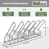 Fahrradständer für 6 Fahrräder 210x40x85 cm Stahl Produktbild-Vorschau 1