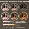 S'AFIELINA Specchio da bagno LED Rotondo 70cm, touch, Anteprima dell’immagine prodotto 3