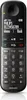 A black cordless phone with a keypad and screen is shown against a white background. Voir les images du produit