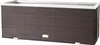 Rattan-Pflanzkübel mit Alubeschlägen Braun 108 x 39 x 43 cm Produktbild-Vorschau 2