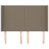 Kopfteil mit Ohren Taupe 147x16x118/128 cm Stoff Produktbild-Vorschau 3