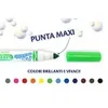 A green marker with its cap off, next to a row of colored dots representing different marker colors. Anteprima dell’immagine prodotto