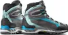 Bergschuhe für Damen "Trango Tech Woman Gtx" von La Sportiva; in Grau mit blauen Akzenten; robustes Design. Voir les images du produit
