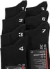 Lenz Unisex Socken Duos 7 Paar Nummeriert 1-7, Schwarz, 39 Produktbild-Vorschau 5