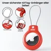 AdroitGoods Etui für Apple AirTag mit Stahlkabel - Rot - Produktbild-Vorschau 5