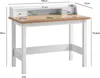 FineBuy Schreibtisch 106x53x90 cm Weiß Bürotisch mit Produktbild-Vorschau 3