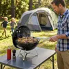 Outsunny Holzkohlegrill BBQ Smoker mit Deckel Griff Produktbild-Vorschau 8