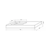 Waschtisch Holzoptik Eiche Honig 120cm aus HPL mit Ablage Produktbild-Vorschau 3