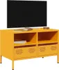 vidaXL Szafka pod TV musztardowy żółty 68x39x43,5 cm Stal Podgląd zdjęcia produktu 2