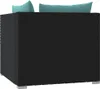 vidaXL 2-Sitzer-Sofa mit Kissen Schwarz Poly Rattan Produktbild-Vorschau 8