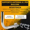 Extralink Supporto da balcone destro per antenna Anteprima dell’immagine prodotto 7
