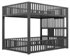 MODFU Manželská postel 140x200 Patrová postel s ochrannou Náhled obrázku produktu 5