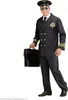 A man dressed as a pilot, holding a briefcase. Produktbild-Vorschau