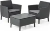 Set Tavolino e 2 Poltrone da Giardino Effetto Rattan Keter Anteprima dell’immagine prodotto 1