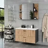 Vicco Badmöbel-Set Irma, 3 Teile, Anthrazit/Artisan Produktbild-Vorschau 3