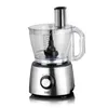 A silver and clear food processor on a white background. Produktbild-Vorschau