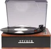 A retro-style record player with a vinyl record playing. Produktbild-Vorschau