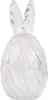 A clear glass Easter egg shaped object with bunny ears on top, presented on a white background. Produktbild-Vorschau