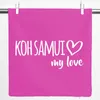 Huuraa Kissenbezug Koh Samui my love 40x40cm Fuchsia Produktbild-Vorschau 1