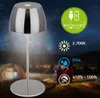 A portable LED lamp is shown in a nighttime outdoor setting with a tent and people in the background. Several icons and text overlays highlight the product's features. Anteprima dell’immagine prodotto