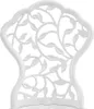A white metal garden bistro set with a decorative vine and leaf pattern. Produktbild-Vorschau