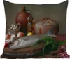 MuchoWow® Outdoor Kissen - Rustikal - Fisch - Stilleben - Produktbild-Vorschau 1