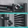 doporro Design Badheizung 100x60cm Anthrazit Produktbild-Vorschau 2