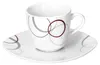 6er Set Espressotasse Palazzo mit Untertasse weiß Porzellan Produktbild-Vorschau 2