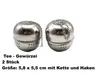 Tee Ei Gewürzei 2 Stück mit Kette und Haken, 5,8 x 5,5 cm Produktbild-Vorschau 2
