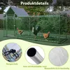 Pollaio Recinto all'aperto Argento 3x1x1,5 m con serratura Anteprima dell’immagine prodotto 4