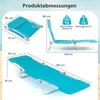 COSTWAY Chaise longue de plage pliable, set de 2, Bain de Voir les images du produit 3