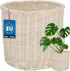 KOTARBAU® Weidenkorb zum Bepflanzen Weiß Höhe 28 cm ⌀ 33 cm Produktbild-Vorschau 1