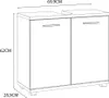 Forte CHAMP Waschbeckenunterschrank 70, moderner Badschrank Produktbild-Vorschau 5