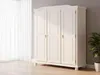 Calosso - Kleiderschrank 3-türig, 150x56 cm Weiß, Garderobe Produktbild-Vorschau 9