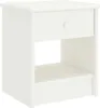 vidaXL Nočný stolík biely 35x30x40 cm z masívneho Náhľad obrázku produktu 6