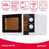 Sharp R200INW magnetron, magnetronoven, 800W, 20 liter, 5 Productafbeelding-voorbeeld 7