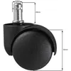 AMSTYLE Teppichbodenrollen Schwarz 5er Set Rollen für Produktbild-Vorschau 5