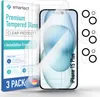 3x Schutzglas Panzerfolie für iPhone 15 Plus Anbringhilfe + Produktbild-Vorschau 1