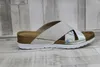 fischer Damen Pantolette beige/silber mit buntem Kreuzband Produktbild-Vorschau 3