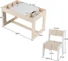 Set tavolo per bambini con 2 sedie, piano bifacciale Anteprima dell’immagine prodotto 2