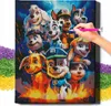 Broderie diamant 5D « Paw Patrol » 30 x 40 cm avec cadre Voir les images du produit 1