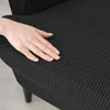 Elastischer Jacquard-Sesselbezug für Ohrensessel in Schwarz Produktbild-Vorschau 4