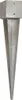 A galvanized ground spike with a square top and a pointed base, shown against a white background. Produktbild-Vorschau