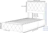 MODFU Čalouněná postel Boxspring hydraulická 90 × 200 cm s Náhled obrázku produktu 7