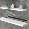 CASARIA® Wandregal Holz Weiß Regal mit Halterung 15kg Produktbild-Vorschau 1